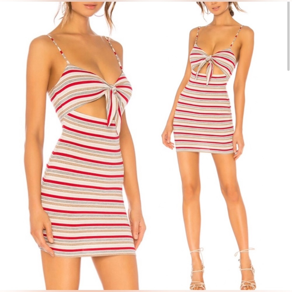 Privacy Please Revolve Hibiscus Mini in Verano Stripe. Size M.